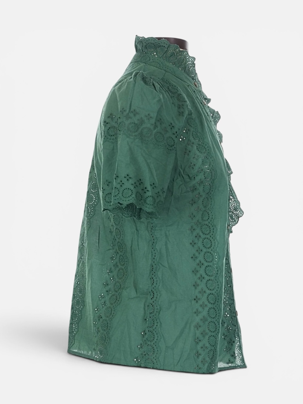Sézane Dalhia Shirt in Bottle Green FR 36 / US 4 - Picture 6 of 11